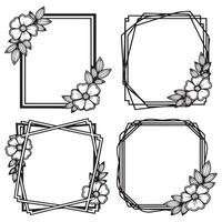 Hand Drawn Floral Borders Unique Decorative Patterns vector
