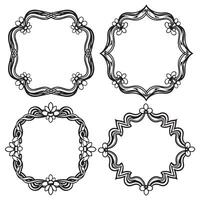 Graceful Floral Frames Elegant Decorative Patterns vector
