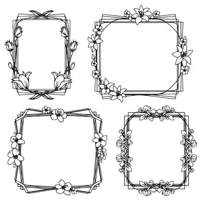Victorian Floral Frames Grand Decorative Borders Collection