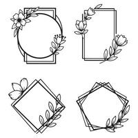 Artistic Element Floral Borders Decorative Frame Graphic Collection vector