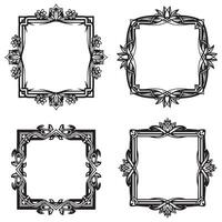 Hand Drawn Floral Borders Unique Decorative Patterns Set vector