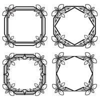 Captivating Floral Frames Alluring Decorative Borders Collection vector