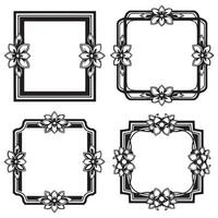 Artistic Element Floral Borders Decorative Frame Graphic vector