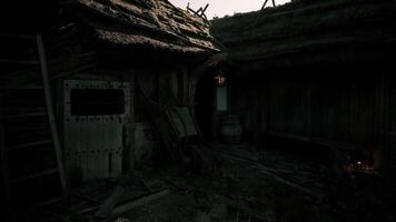 CGI Dark and abandoned countryside house during twilight hours video