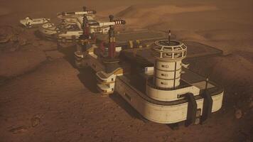 CGI Mars colony habitat designed for exploration and habitation on the red planet video