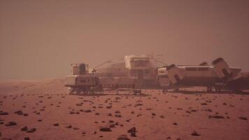 cgi esplorazione e sviluppo di un' futuro colonia su Marte superficie video
