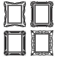 Captivating Floral Borders Alluring Decorative Frames Set vector