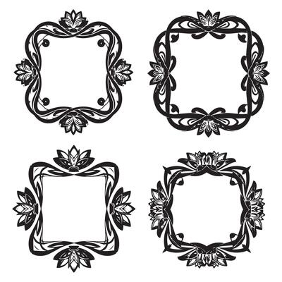 Graceful Floral Frames Pretty Decorative Borders