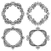 Captivating Floral Frames Alluring Decorative Borders Set vector
