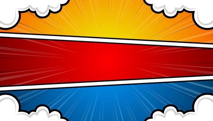 Colorful comic pop art template.