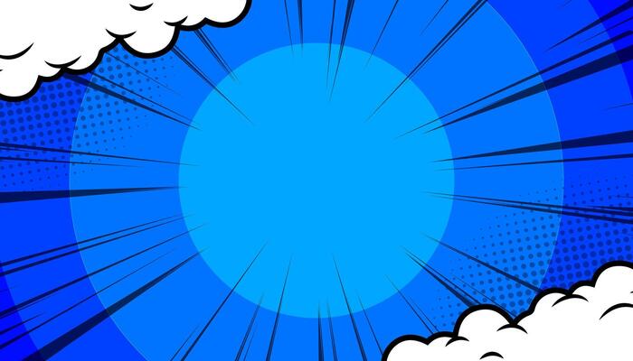 Pop art comic background with halftone