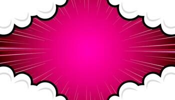 Comic abstract background with clouds. vector