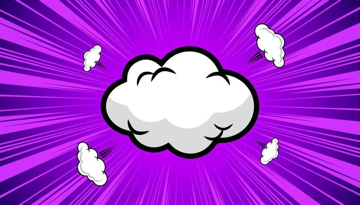 Blank comic cartoon template with background.