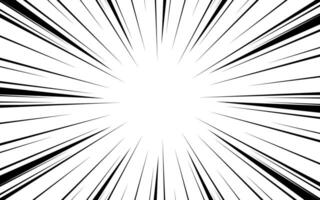 Diagonal speed lines background. Comic book explosion wallpaper. Abstract black and white radial lines frame design. vector