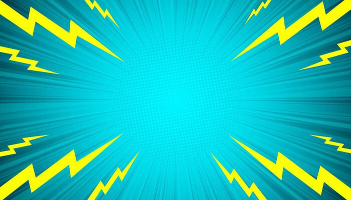 Comic background with thunder