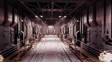 CGI Futuristic corridor in a sci fi setting with intricate details and shadows video
