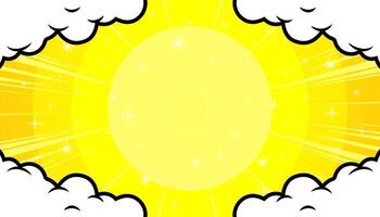 Pop art comic background with halftone, rays, gradient. cartoon in retro style. vector