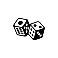 Dice cube game vector