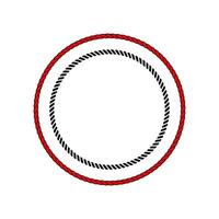 Circular ropes frame vector