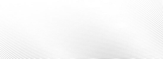Abstract grey wave line background. Light gray dynamic striped texture. Warped and curved lines wallpaper for tech design template, presentation, brochure, leaflet, booklet. Tech backdrop vector