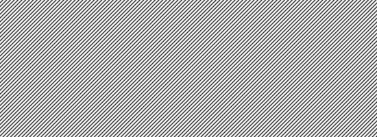 Thin slash line seamless pattern. Repeated fine diagonal lines background. Pinstripe linear wallpaper. Black and white tilted slanted stripes backdrop. Repeating oblique strip texture overlay. vector