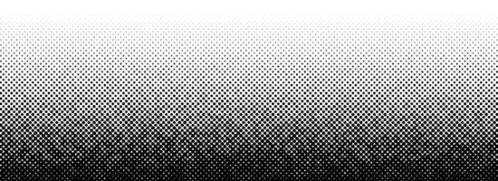 Grunge halftone gradient texture. Black pixelated backdrop. Weathered grit noise background. Fading gritty sand wallpaper. Anime or manga style comic overlay. Textured template surface vector