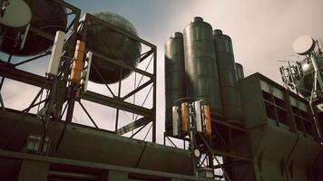 CGI Industrial structures with futuristic design and technology video
