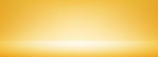 Golden gradient studio room design. Light yellow podium concept wallpaper. Wall and floor surface backdrop for presentation, product showcase, mockup template. Empty shelf display backdrop vector