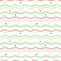 Seamless pattern with green and pink lines, polka dot vector