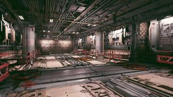 CGI Industrial corridor with intricate piping in a futuristic setting video