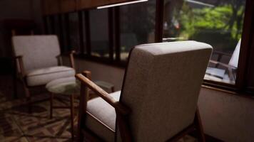 CGI Cozy seating area with natural light in a bright, inviting room video