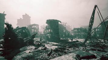 CGI Destruction of a city after a major disaster causes widespread devastation video