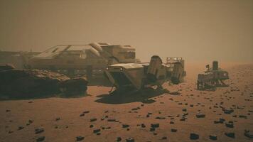 CGI Human settlement project on Mars showcasing advanced technology and structures video