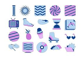 Nostalgia Retro Vaporware Element vector