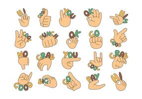 Hand And Lettering Element vector