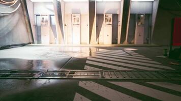 CGI Interior of a futuristic facility featuring advanced technology and clean lines video