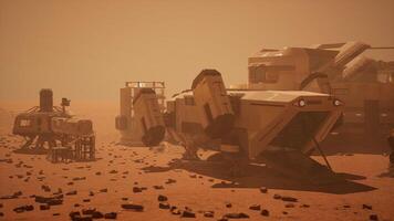 CGI Mars colony hub showcasing advanced technology and exploration structures video