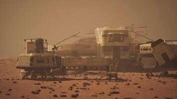 CGI Mars colony set up for exploration and research video