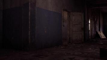 CGI Abandoned corridor in a derelict building showcasing neglect and decay video