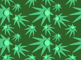 a green background with many stars vector