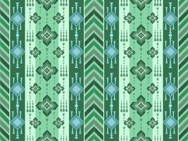 Seamless geometric pattern with flowers in blue and pastel colors for vintage and retro decor. vector