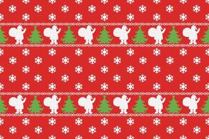 Seamless Christmas Pixel Pattern. Bright and Colorful Festive Design for Fabric, Wrapping Paper. vector