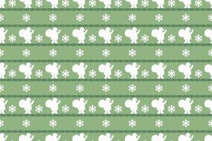 Seamless Christmas Pixel Pattern. Bright and Colorful Festive Design for Fabric. vector