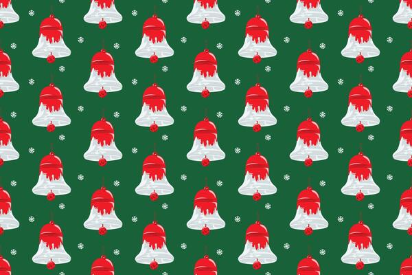 Seamless Hand-Drawn Christmas Pattern. Cute and Colorful Festive Design for Fabric, Wrapping Paper.