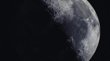 CGI Crescent moon illuminated against dark night sky fills observer with wonder video