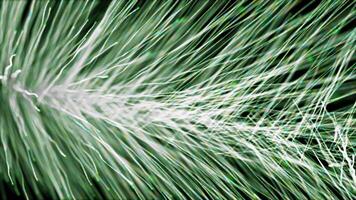 A close up of a white and green object video