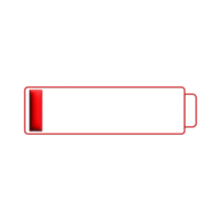 Low Battery Indicator Signifies Urgent Need for Recharge or Power Source Replacement png