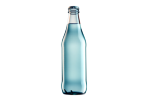 Serene Glass Bottle of Refreshing Water on a Transparent Background, Clean and Crystal-Clear Beverage Image png