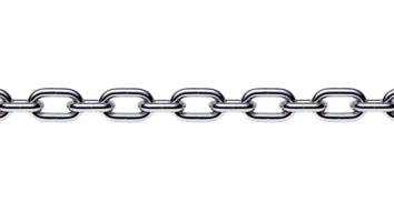 Sleek Metallic Chain Links Interlocking on Transparent Background, Modern Industrial Design, Strong and Secure - Professional digital artwork with vibrant colors and detailed composition png
