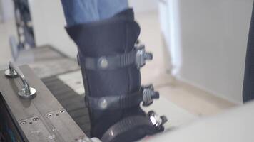 Rehabilitation session with assistive robotics in clinic video